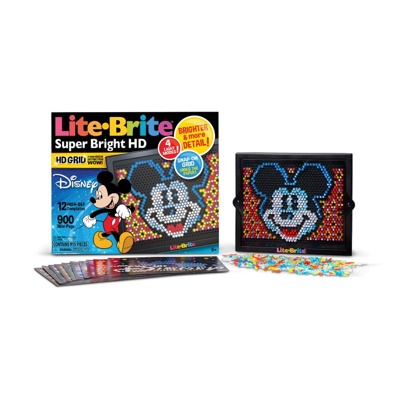 Lite Brite Super Bright HD  Disney Edition - Creative Retro Light-Up Screen - Educational Play for Children  Enhances Creativity  Gift for Boys and Girls Ages 6+ - Image 1